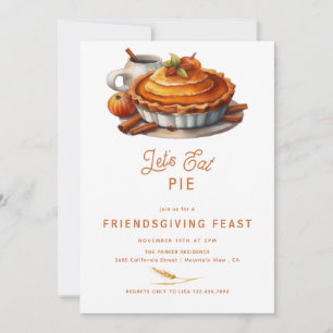Kürbiskuchen   Thanksgiving-Einladungen Einladung