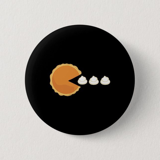 Kürbiskuchen Thanksgiving Videospiel 1  Button (Vorderseite)
