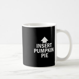 Kürbiskuchen Thanksgiving Zeigepfeil auf Kaffeetasse