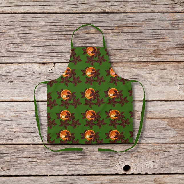 Kürbiskuchen und Schokolade Blätter grün Schürze (Von Creator hochgeladen)