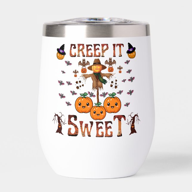 Kürbiskugel kawaii halloween herbstkunst (Vorderseite)