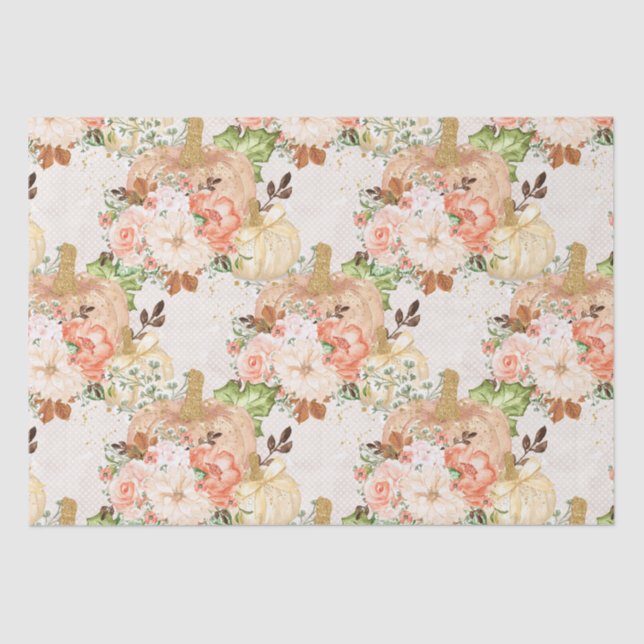 Kürbiskuppel-Blume Seidenpapier (Vorderseite)