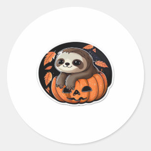 Kürbiskürbis Halloween-Aufkleber Oversized T - Shi Runder Aufkleber