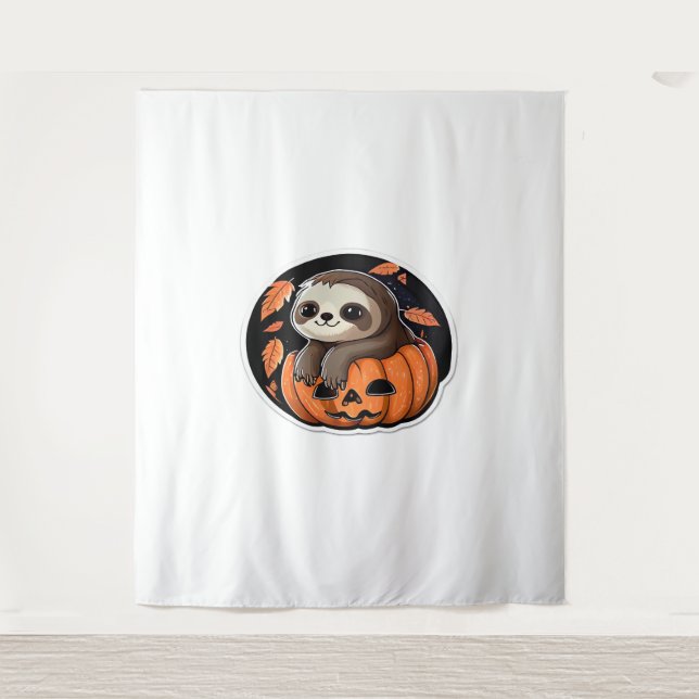 Kürbiskürbis Halloween-Aufkleber Oversized T - Shi Wandteppich (Vorderseite)