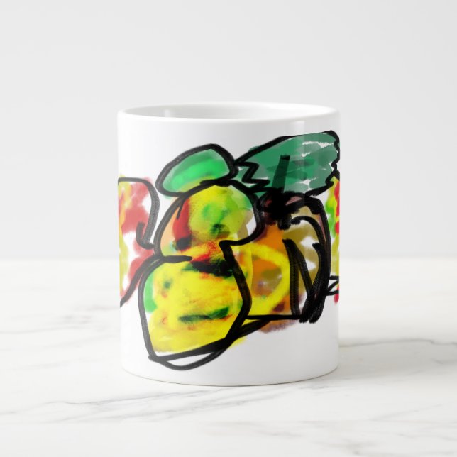 Kürbiskürbis Herbst Set Jumbo-Tasse (Vorderseite)