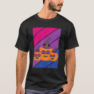 Kürbiskürbis mit knöcheliger Halloween-Bisexual-Fl T-Shirt