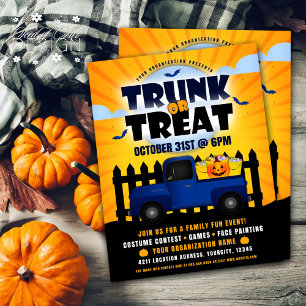 Kürbiskürbisereignis oder Leckerei Halloween Flyer