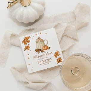 Kürbisküsse & Brautwünsche Herbst-Brautparty Serviette