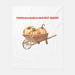 Kürbisküsse & Ernteträume Übergrößen T-Shirt. Fleecedecke