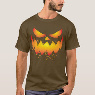 Kürbislaterne beängstigend geschnitztes Kürbisgesi T-Shirt