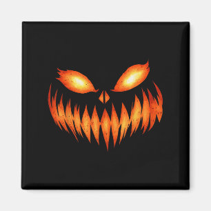 Kürbislaterne Beängstigend Pumpkin Face Halloween Magnet