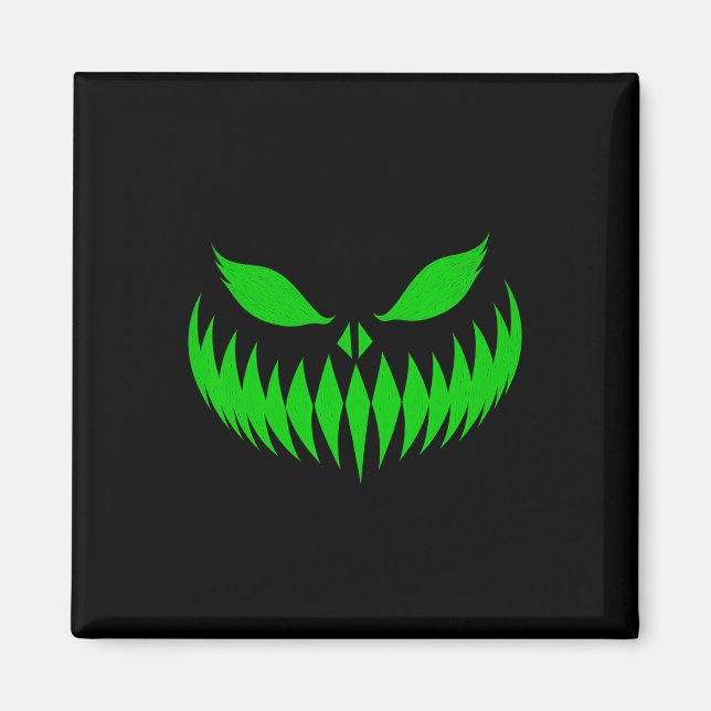 Kürbislaterne Beängstigend Pumpkin Face Halloween  Magnet (Vorne)