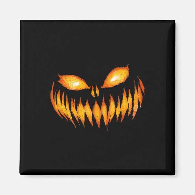 Kürbislaterne Beängstigende Kürbisgewächse Hallowe Magnet (Vorne)
