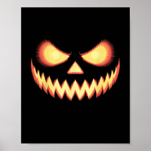 Kürbislaterne Beängstigende Kürbisgewächse Hallowe Poster