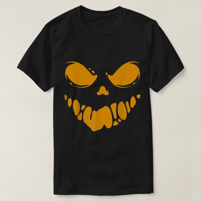 Kürbislaterne Beängstigende Kürbisgewächse Hallowe T-Shirt (Design vorne)