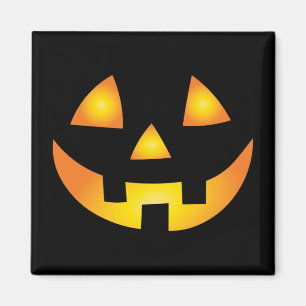 Kürbislaterne Creepy Pumpkin Face Halloween Magnet