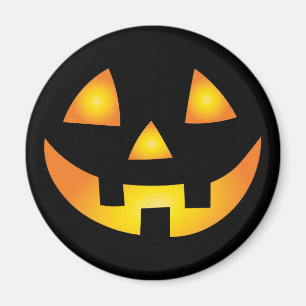 Kürbislaterne Creepy Pumpkin Face Halloween Magnet