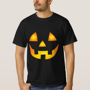 Kürbislaterne Creepy Pumpkin Face Halloween T-Shirt