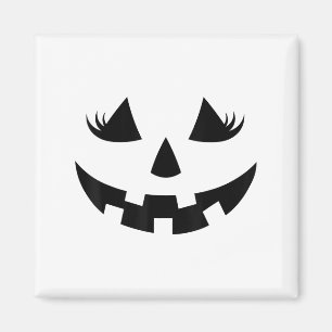 Kürbislaterne Face Pumpkin Eyelashes Halloween Magnet