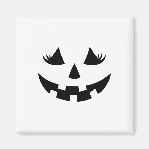 Kürbislaterne Face Pumpkin Eyelashes Halloween Magnet