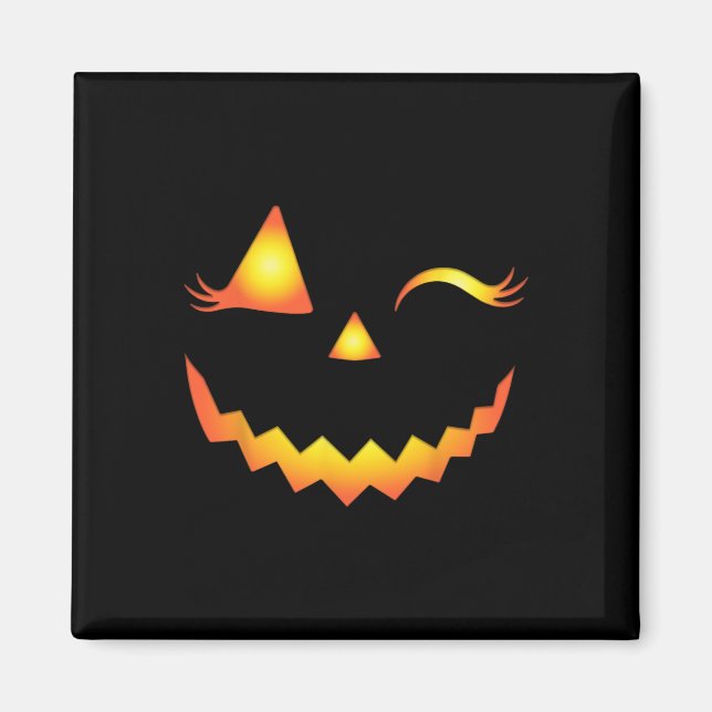 Kürbislaterne Face Pumpkin Eyelashes Hallowen Cos Magnet (Vorne)