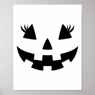 Kürbislaterne Face Pumpkin Eyelashes Hallowen Cos Poster