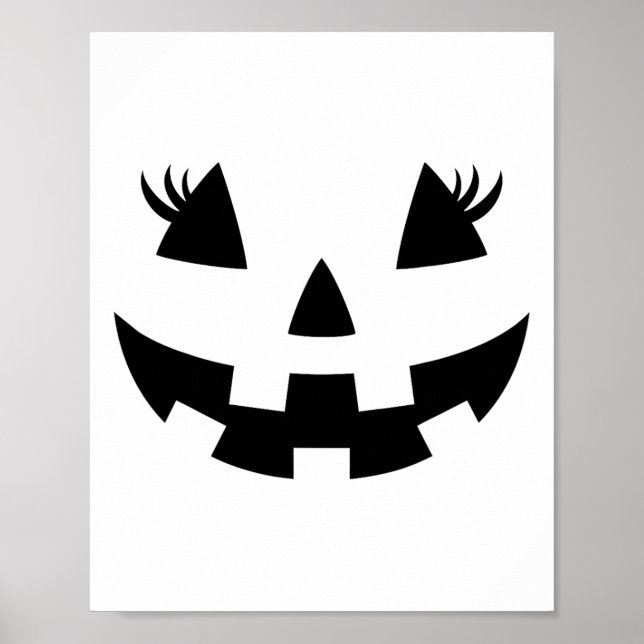 Kürbislaterne Face Pumpkin Eyelashes Hallowen Cos Poster (Vorne)