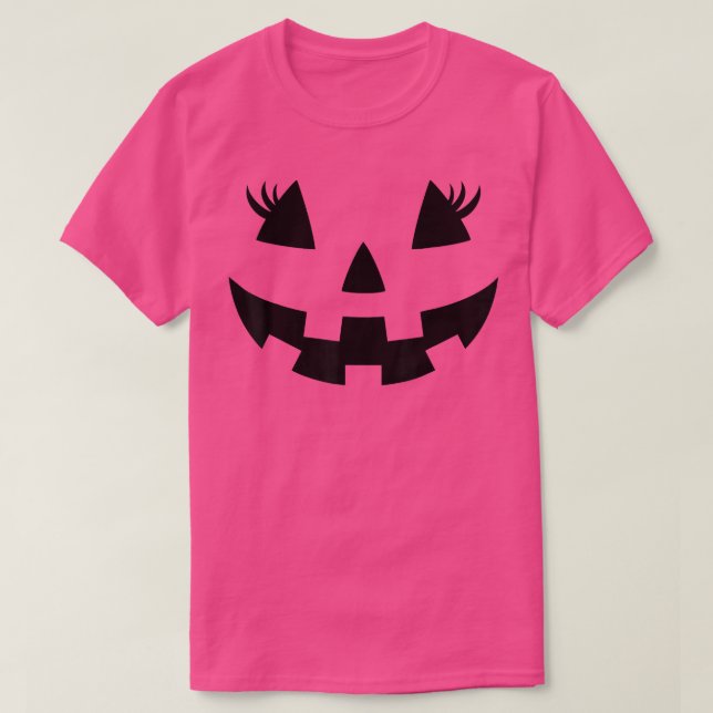 Kürbislaterne Face Pumpkin Eyelashes Hallowen Cos T-Shirt (Design vorne)