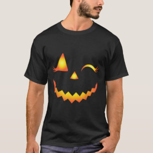 Kürbislaterne Face Pumpkin Eyelashes Hallowen Cos T-Shirt