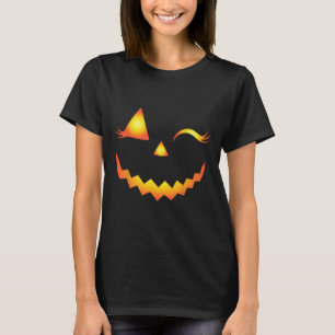 Kürbislaterne Face Pumpkin Eyelashes Hallowen Cos T-Shirt