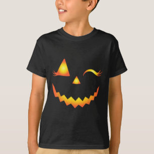 Kürbislaterne Face Pumpkin Eyelashes Hallowen Cos T-Shirt