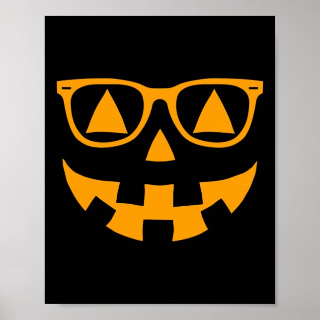 Kürbislaterne Face Sunglasses Brillen Halloween P Poster (Vorne)