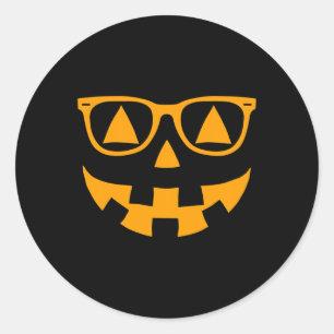 Kürbislaterne Face Sunglasses Brillen Halloween P Runder Aufkleber