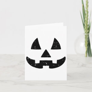 Kürbislaterne Gesicht Niedlich Halloween Kostüm Mä Karte