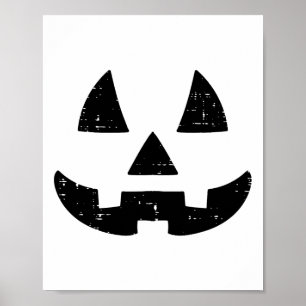 Kürbislaterne Gesicht Niedlich Halloween Kostüm Mä Poster