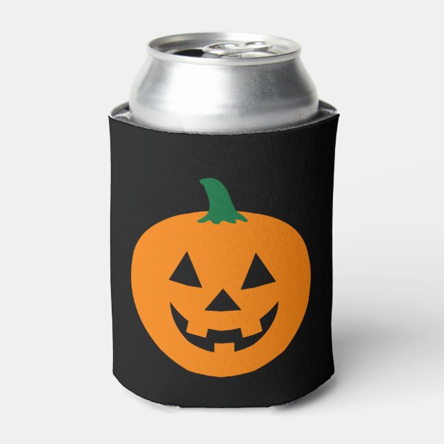 Kürbislaterne Halloween Can Cooler Dosenkühler (Kanne Vorderseite)