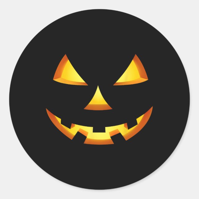 Kürbislaterne Halloween Diy Costume Pumpkin Face Runder Aufkleber (Vorderseite)