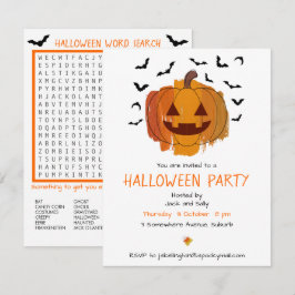 Kürbislaterne Halloween Einladung