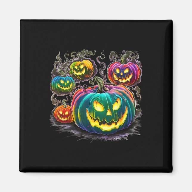 Kürbislaterne Halloween F Magnet (Vorne)