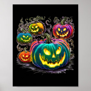 Kürbislaterne Halloween F Poster