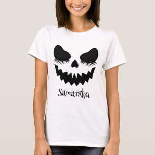 Kürbislaterne Halloween-Gesicht T-Shirt
