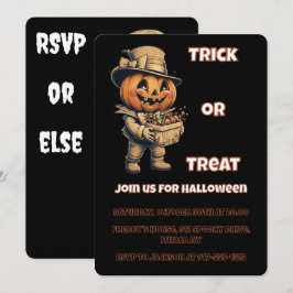 Kürbislaterne Halloween-Party Einladung