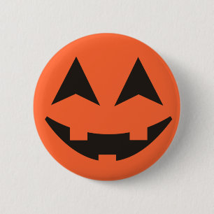 Kürbislaterne-Kürbis-Gesichts-Halloween-Knopf Button