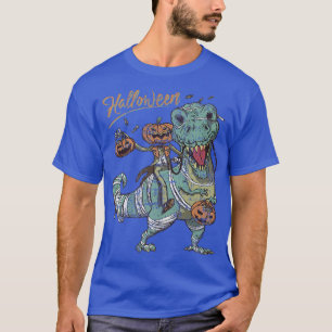 Kürbislaterne mit Dinosaurier Halloween grunge vi T-Shirt