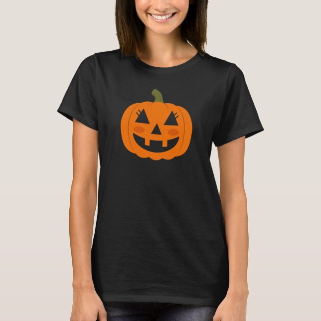 Kürbislaterne Niedlicher Pumpkin-T - Shirt zu Hall (Vorderseite)