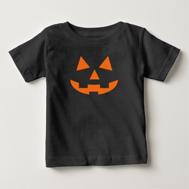 Kürbislaterne Pumpkin Face Baby Bodysuit Baby T-shirt (Vorderseite)