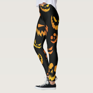 Kürbislaterne Pumpkin Face Leggings