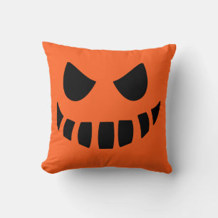 Kürbislaterne Pumpkin Face Throw Kissen