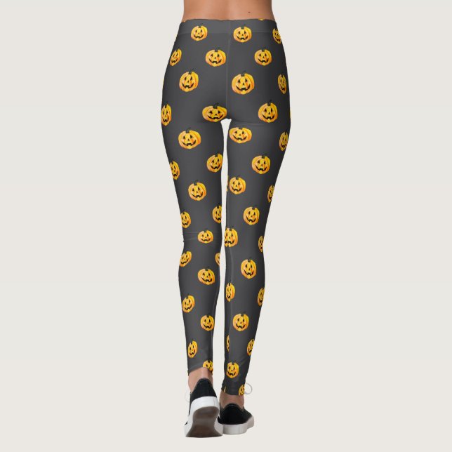 Kürbislaterne Pumpkin Halloween Leggings (Rückseite)
