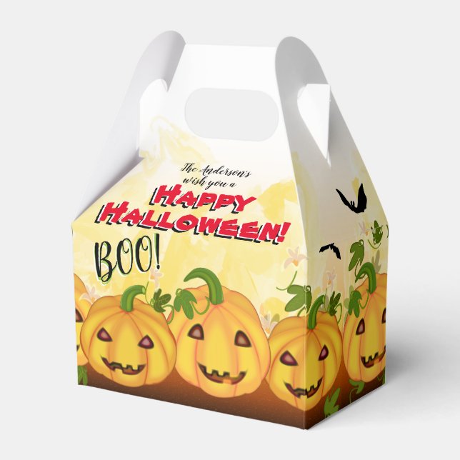 Kürbislaterne Pumpkin Patch Halloween-Party Geschenkschachtel (Vorderseite)